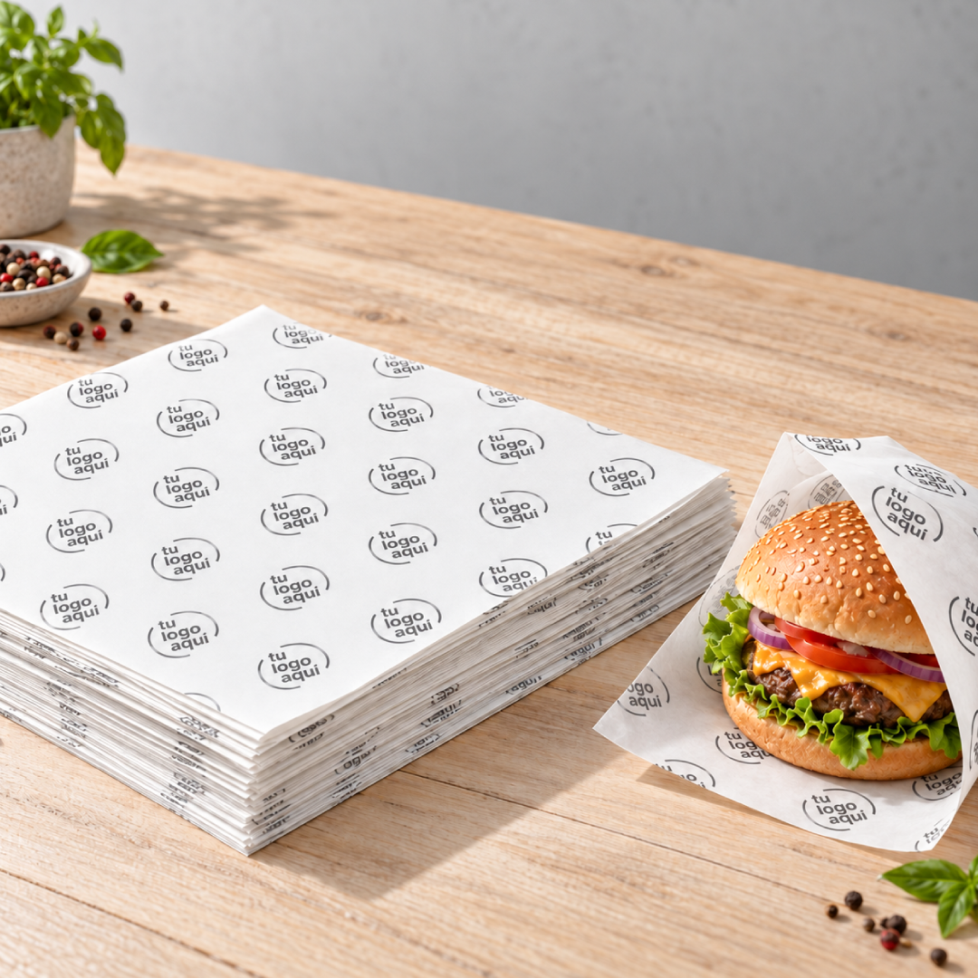 Papel Antigrasa Personalizado a 1 Color