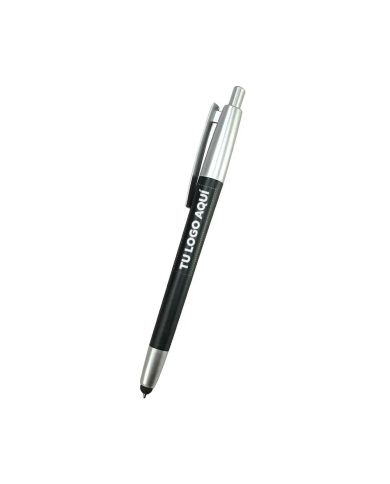 Boligrafo Atenas Negro Con Touch - personalizable con tu logo
