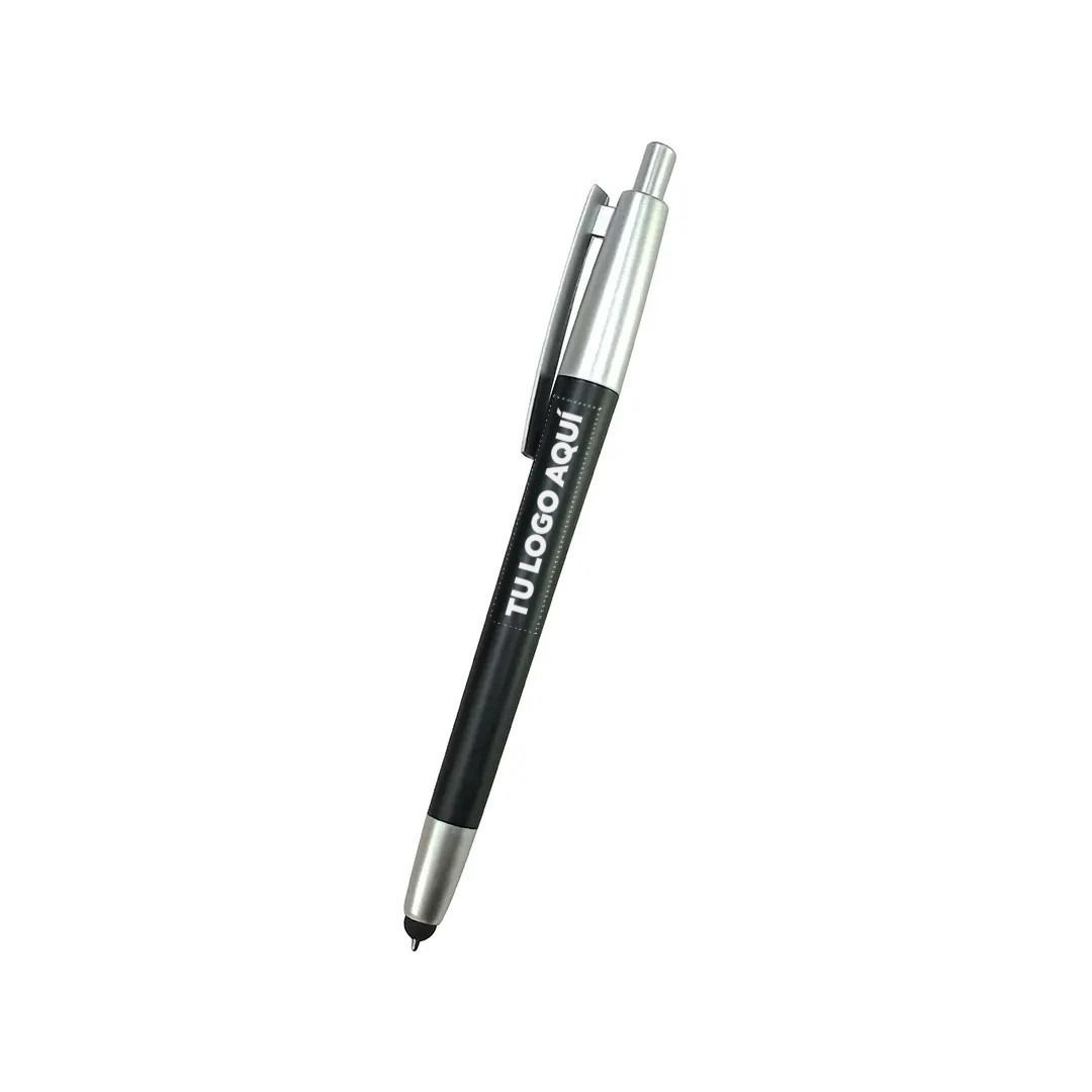 Boligrafo Atenas Negro Con Touch - personalizable con tu logo