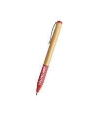 Boligrafo Bamboo Grip Rojo - personalizable con tu logo