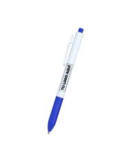 Boligrafo Click Plus Blanco Con Azul - personalizable con tu logo