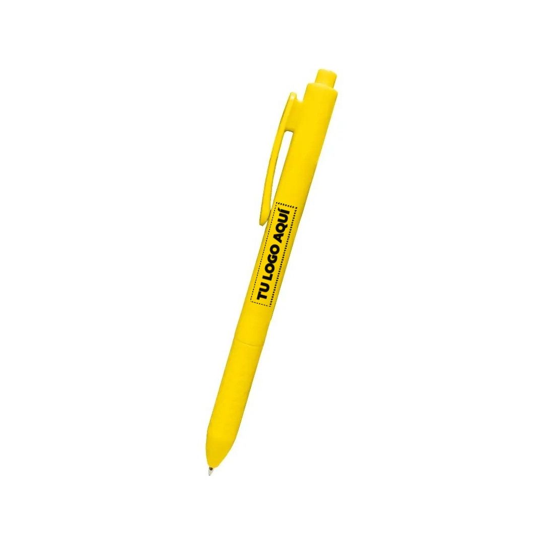 Boligrafo Click Plus Color Amarillo - personalizable con tu logo