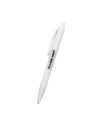 Boligrafo Colori Grip Blanco Solida - personalizable con tu logo