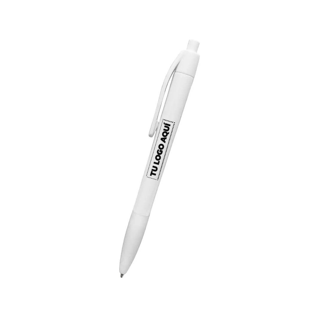 Boligrafo Colori Grip Blanco Solida - personalizable con tu logo