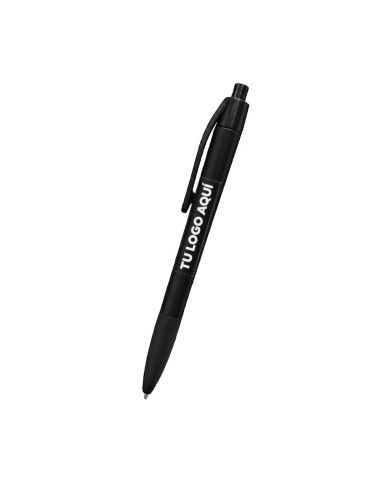 Boligrafo Colori Grip Negro Solido - personalizable con tu logo