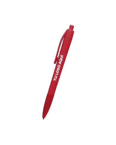 Boligrafo Colori Grip Rojo Solido - personalizable con tu logo