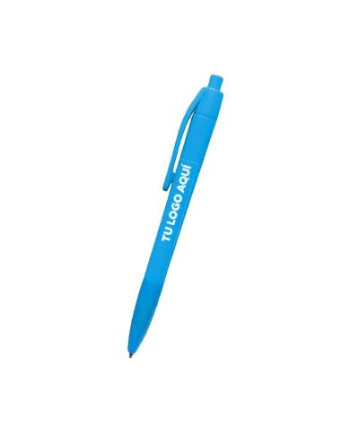 Boligrafo Colori Grip Turquesa Solido - personalizable con tu logo