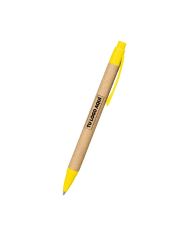 Boligrafo Ecologica Hega Amarillo - personalizable con tu logo
