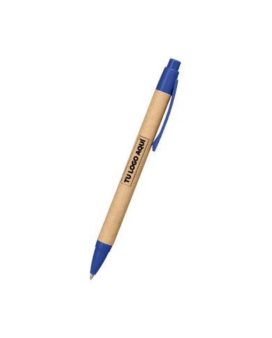 Boligrafo Ecologica Hega Azul - personalizable con tu logo