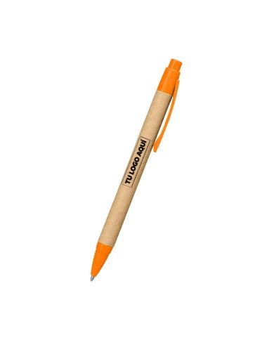 Boligrafo Ecologica Hega Naranja - personalizable con tu logo