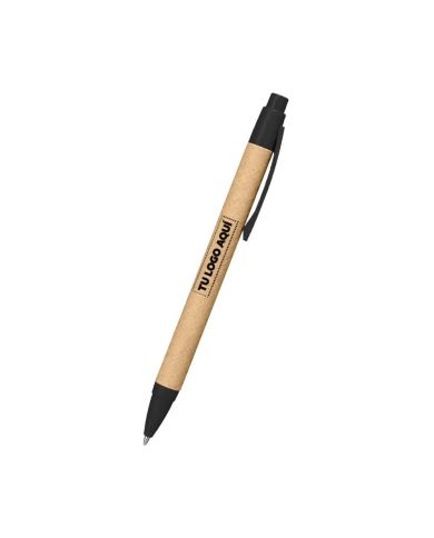 Boligrafo Ecologica Hega Negro - personalizable con tu logo