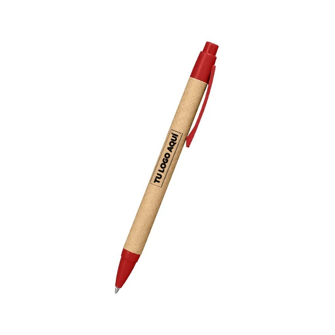 Bolígrafo Ecológico Rojo - personalizable con tu logo