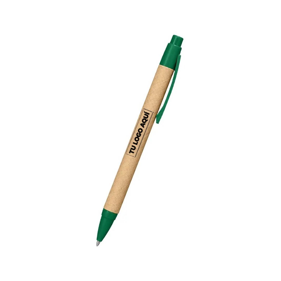 Bolígrafo Ecológico Verde - personalizable con tu logo