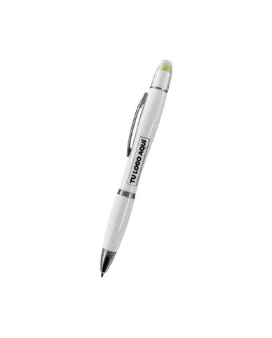 Boligrafo Resaltador Select Blanco - personalizable con tu logo