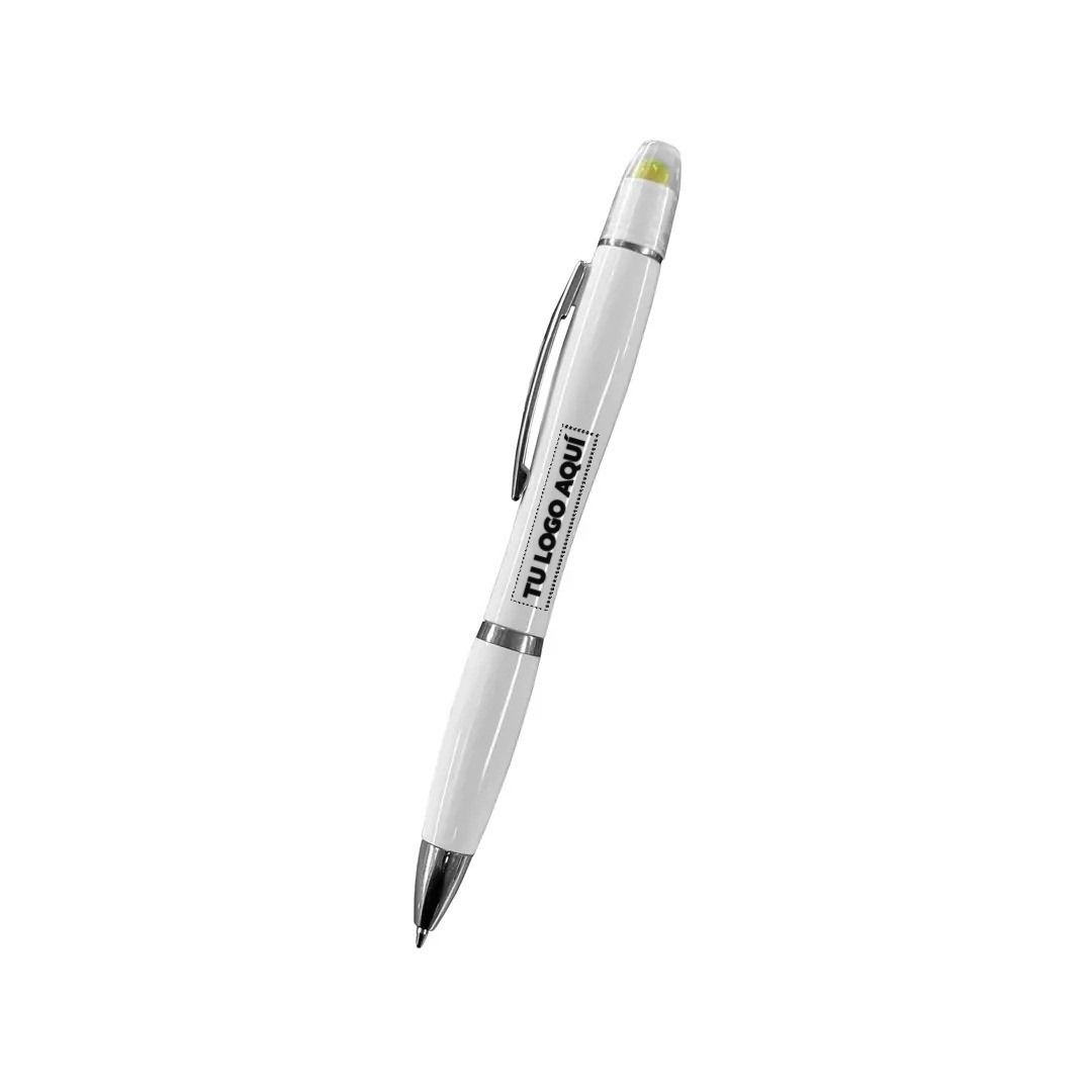 Boligrafo Resaltador Select Blanco - personalizable con tu logo