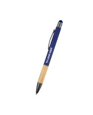 Bolígrafo Rubber Bambú Touch Color Azul Marino - personalizable con tu logo