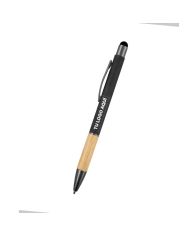 Bolígrafo Rubber Bambú Touch Color Negro - personalizable con tu logo
