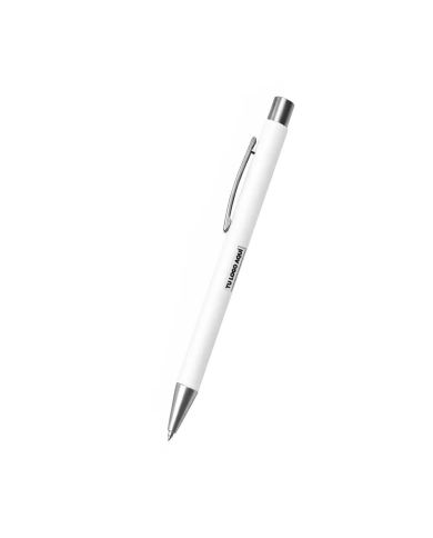 Boligrafo Rubber Clasica Color Blanco - personalizable con tu logo