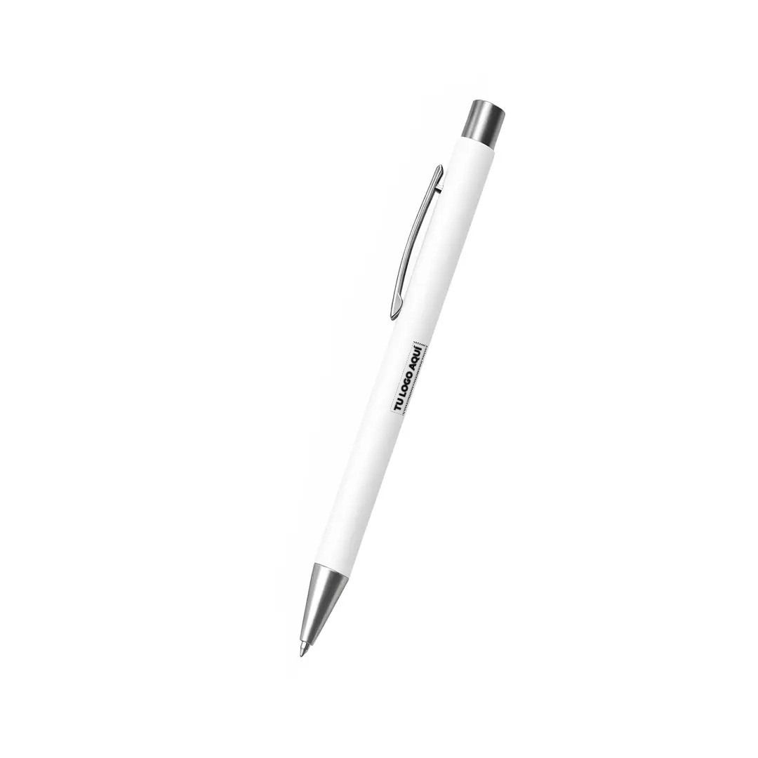 Bolígrafo Rubber Clásico Color Blanco - personalizable con tu logo