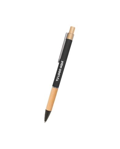 Boligrafo Rubber Color Negro - personalizable con tu logo