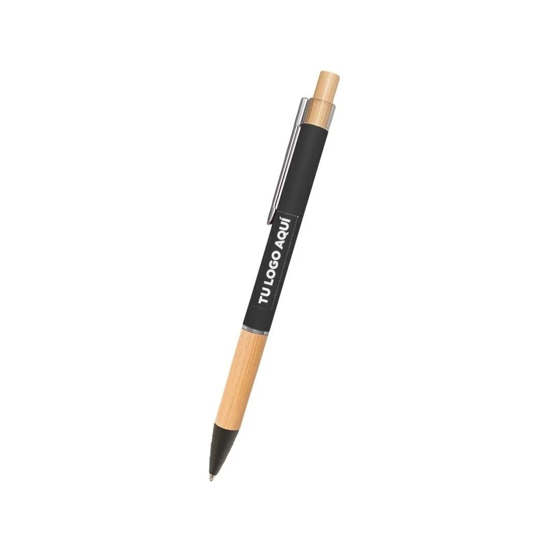 Boligrafo Rubber Color Negro - personalizable con tu logo