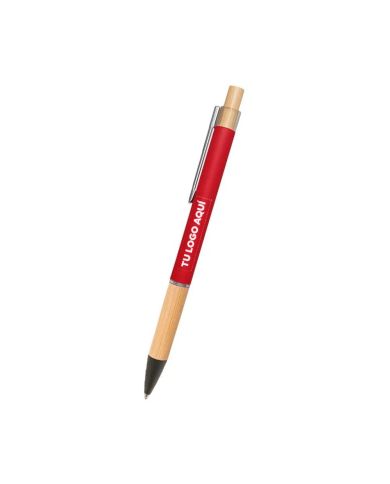 Boligrafo Rubber Color Rojo - personalizable con tu logo