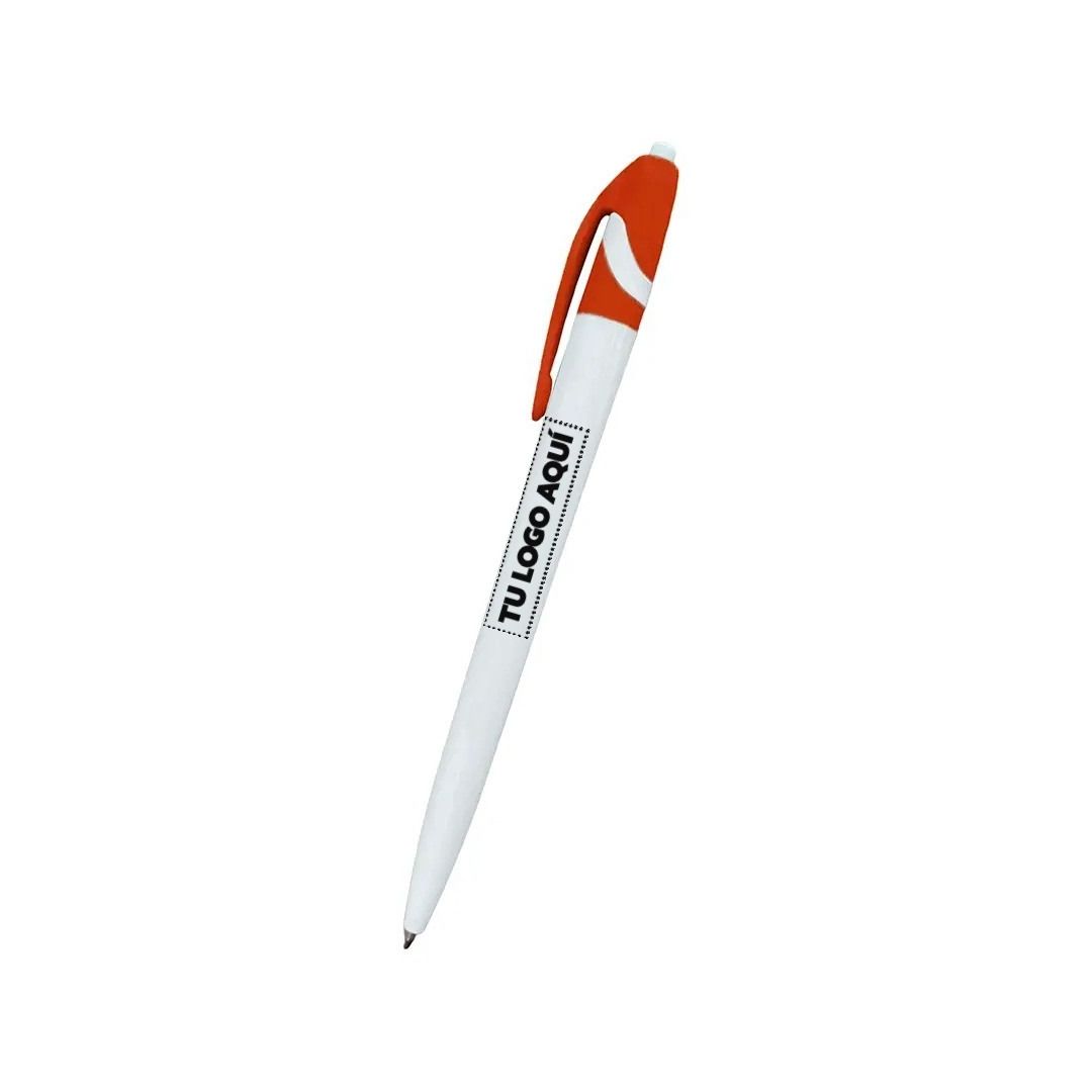 Boligrafo Space Blanco Con Rojo - personalizable con tu logo