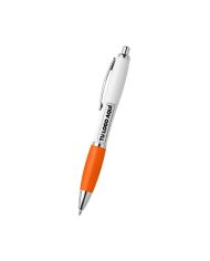 Boligrafo Suprema Blanco Con Naranja - personalizable con tu logo
