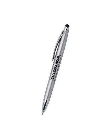 Boligrafo Twist Touch Plateado - personalizable con tu logo