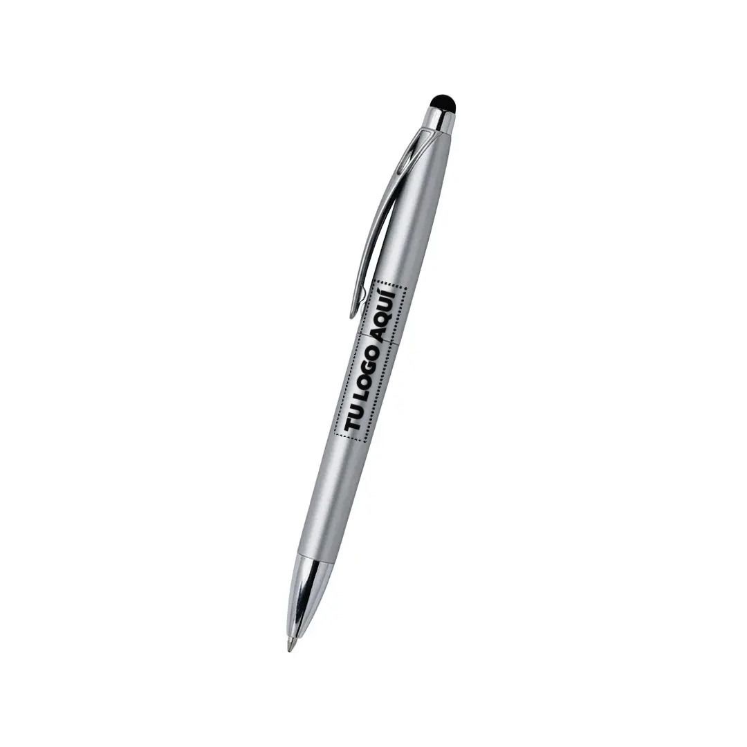 Boligrafo Twist Touch Plateado - personalizable con tu logo