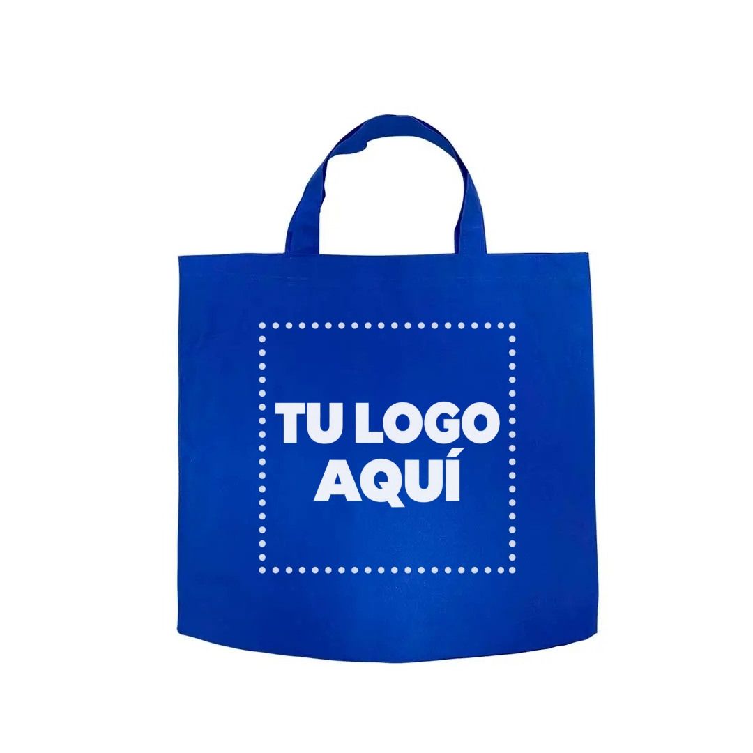Bolso Cambrela Azul Con Tiras 46X41X9 - personalizable con tu logo