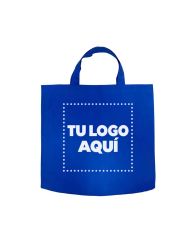 Bolso Cambrela Azul Con Tiras 46X41X9 - personalizable con tu logo