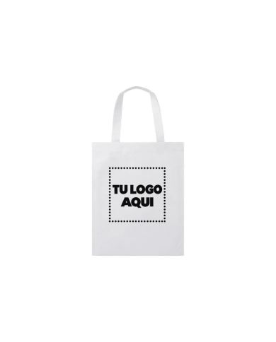 Bolso Cambrela Blanco Con Tira Cosido 30X37X10 - personalizable con tu logo