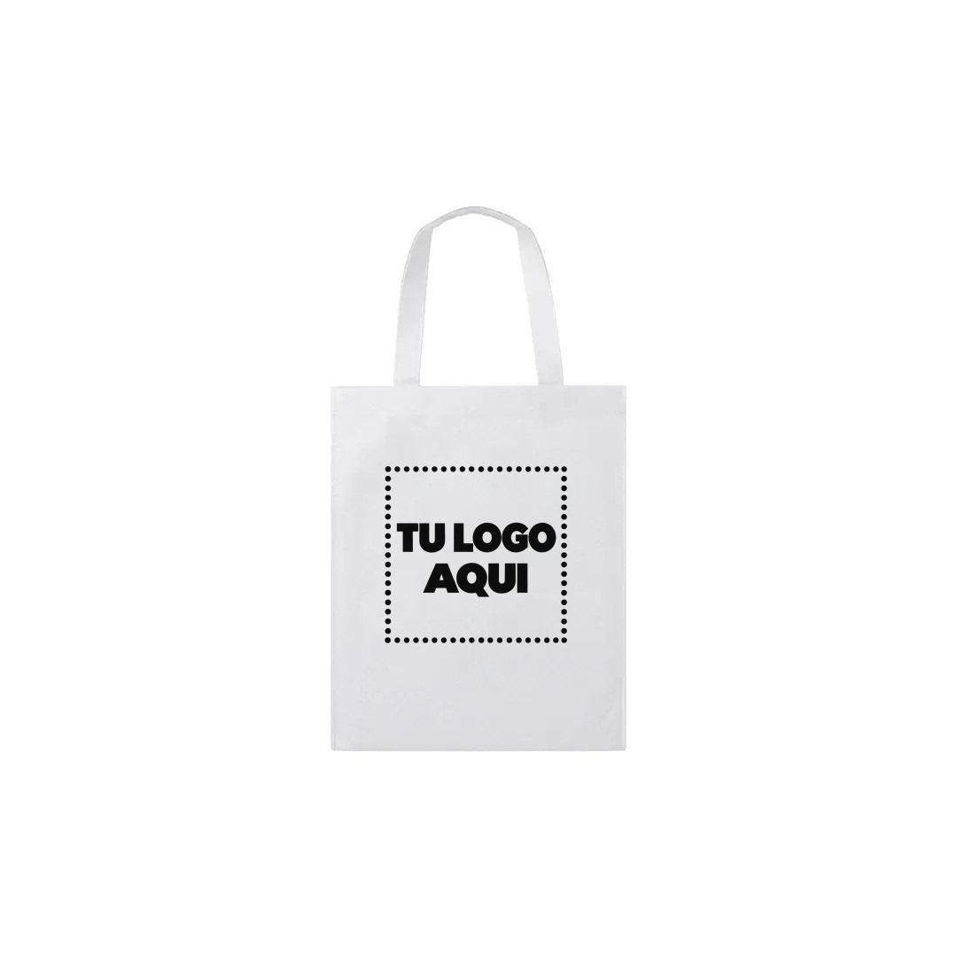 Bolso Cambrela Blanco Con Tira Cosido 30X37X10 - personalizable con tu logo