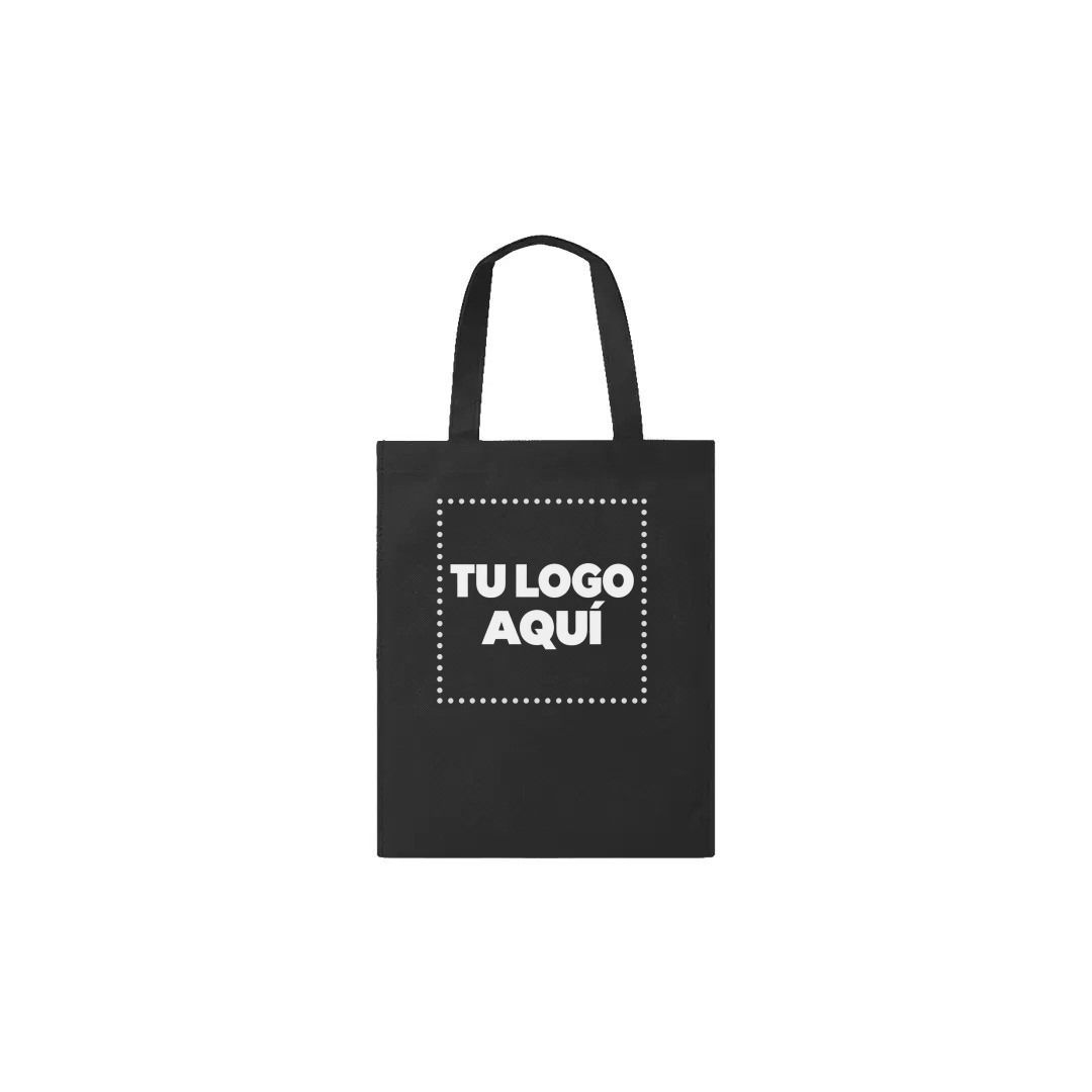 Bolso Cambrela Negro Con Tira Cosido 30X37X10 - personalizable con tu logo