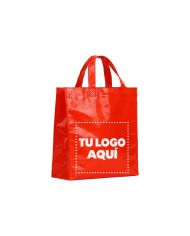 Bolso Cambrela Plastificado Rojo Con Tira 27X29X12 - personalizable con tu logo