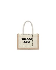 Bolso De Lienzo Y Yute 16*22*10 Cm - personalizable con tu logo