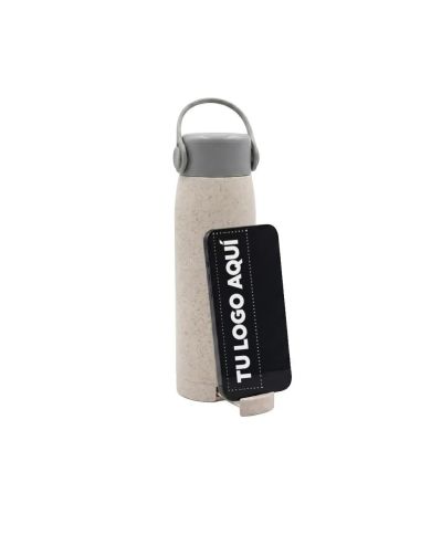 Botella De Vidrio/ Avena Con Soporte Para Celular - personalizable con tu logo