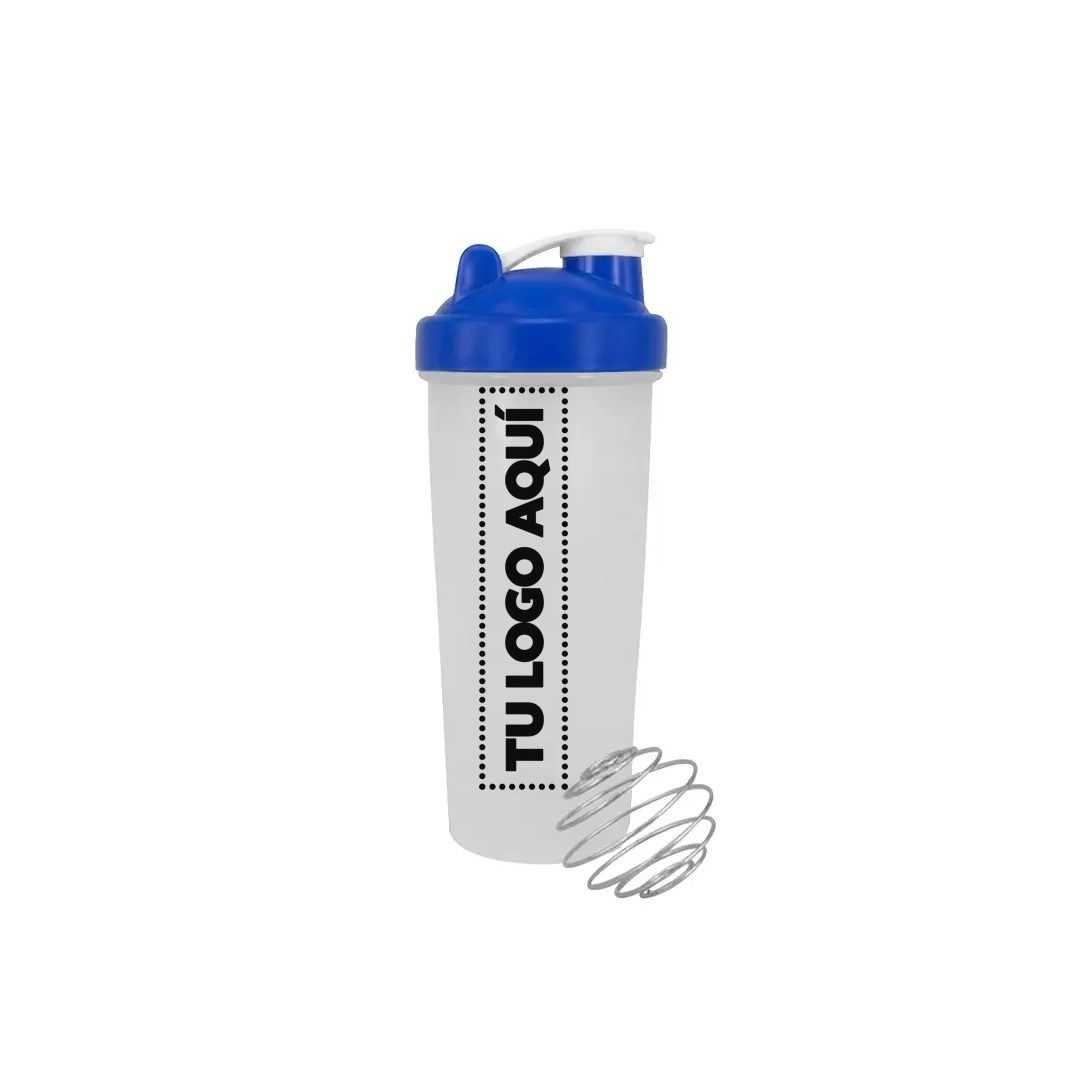 Bottle Shaker Con Tapa Azul 600 Ml - personalizable con tu logo