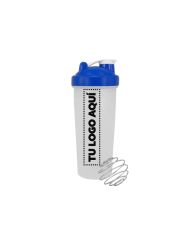 Bottle Shaker Con Tapa Azul 600 Ml - personalizable con tu logo