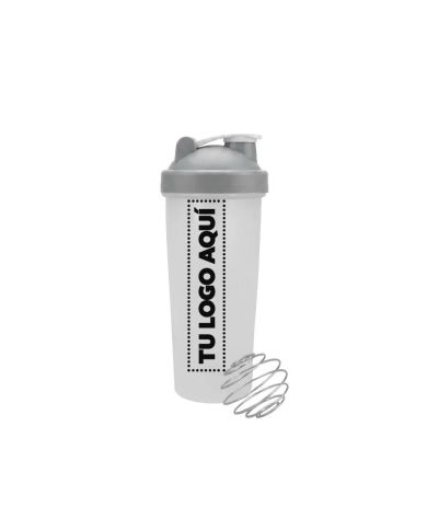 Bottle Shaker Con Tapa Gris 600 Ml - personalizable con tu logo