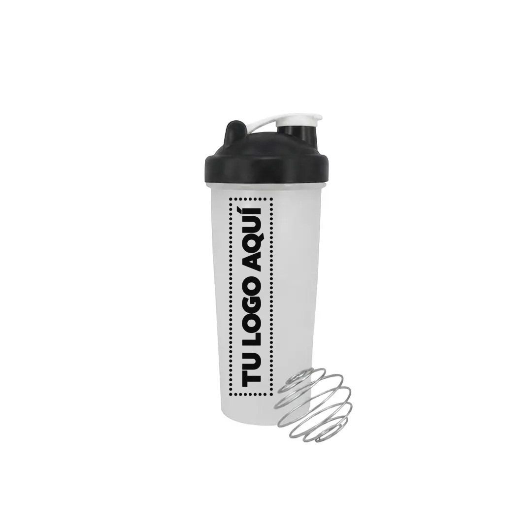 Bottle Shaker Con Tapa Negro 600 Ml - personalizable con tu logo