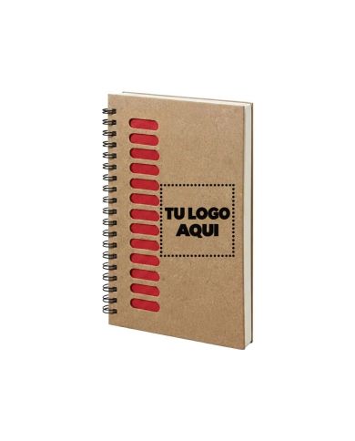 Cuaderno Ecologico Nova 18*13 Color Rojo - personalizable con tu logo