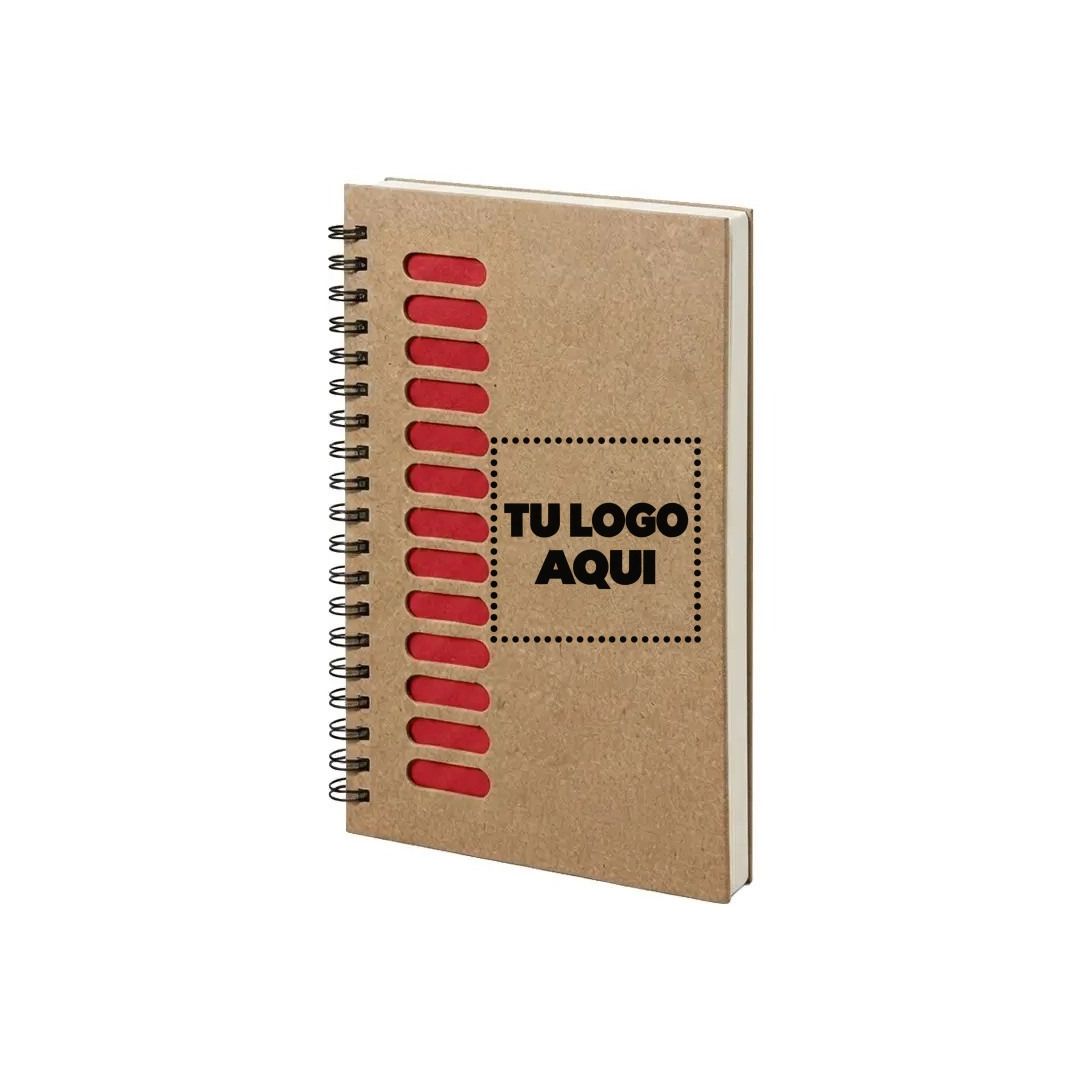 Cuaderno Ecológico 18x13 Color Rojo - personalizable con tu logo