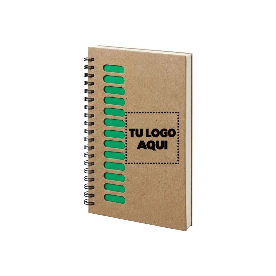 Cuaderno Ecológico 18x13 Color Verde - personalizable con tu logo