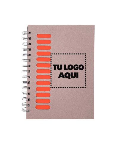 Cuaderno Ecologico Nova Naranja 1 Linea - personalizable con tu logo