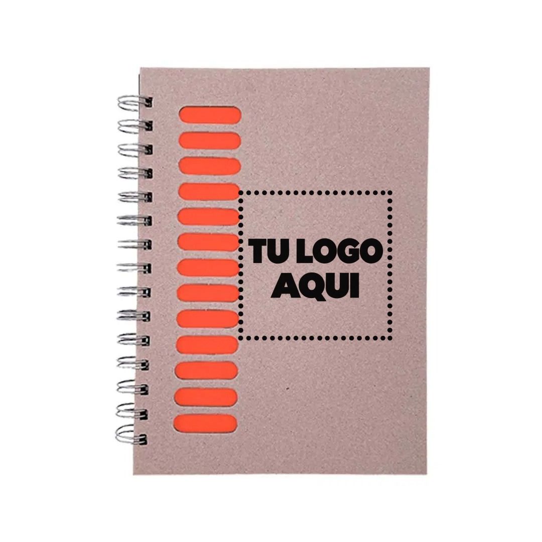 Cuaderno Ecologico Nova Naranja 1 Linea - personalizable con tu logo