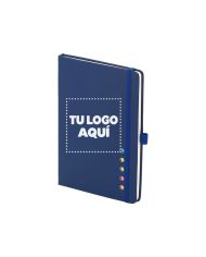 Cuaderno London Con Post It Y Notas Color Azul - personalizable con tu logo