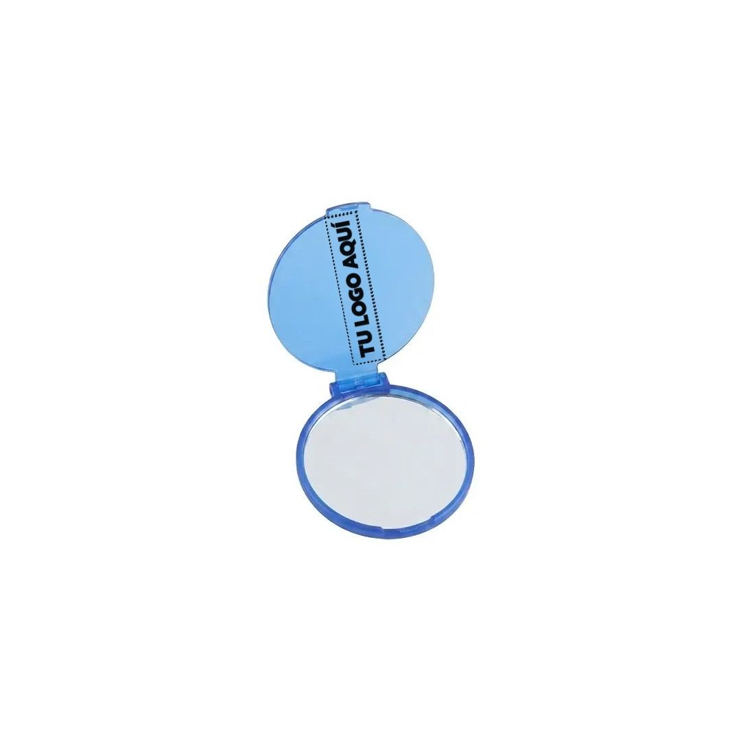 Espejo Cirkel Color Azul Traslucido - personalizable con tu logo