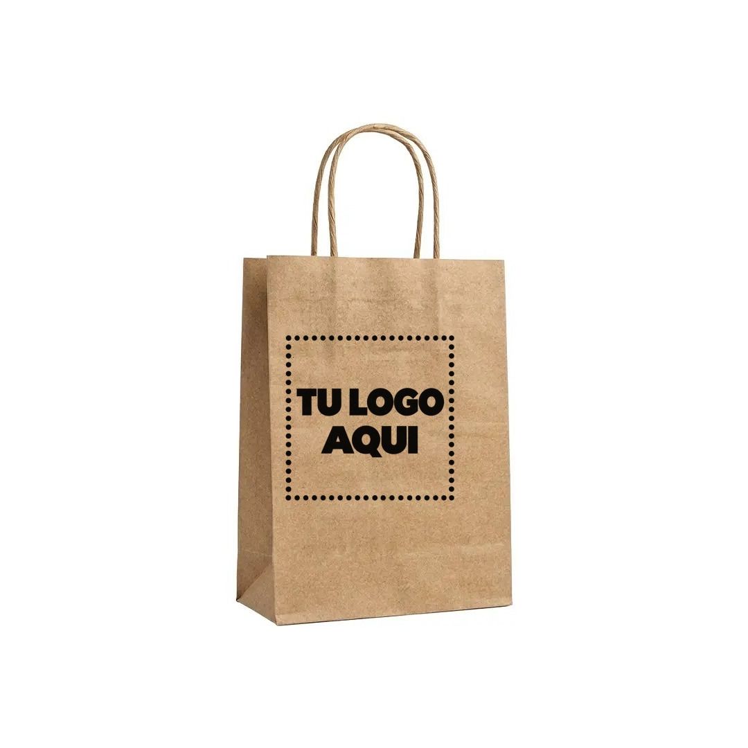 Funda De Papel Kraft Grande - personalizable con tu logo